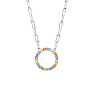 Burren - Bring Some Colour Silver Necklace