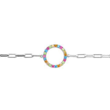 Burren - Bring Some Colour Silver Bracelet