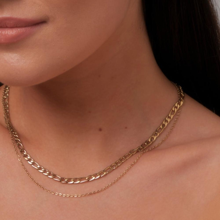 Knight & Day - Double Chain Gold Necklace