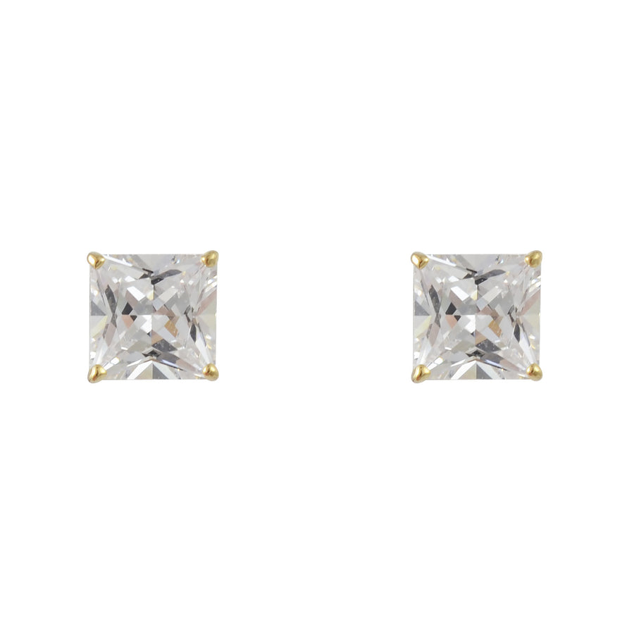 9ct Gold Cz Stud Earrings