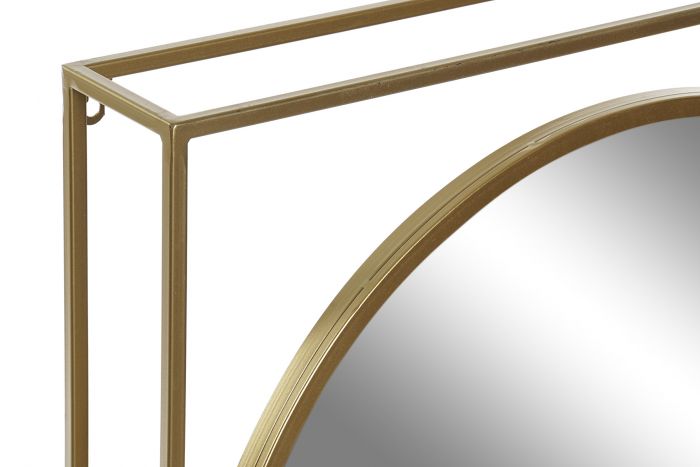 Golden Metal Wall Mirror