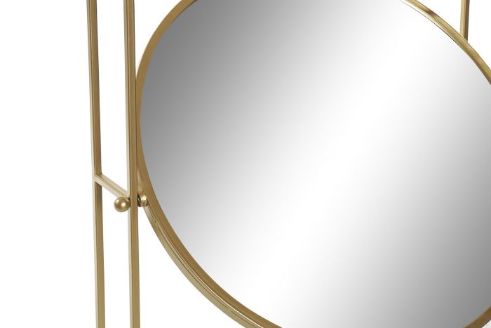 Golden Metal Wall Mirror