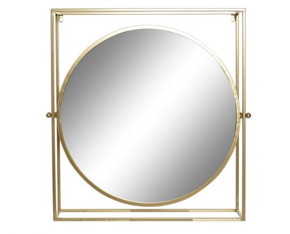 Golden Metal Wall Mirror