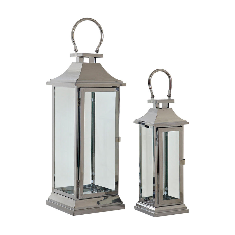Set of 2 Silver Lanterns