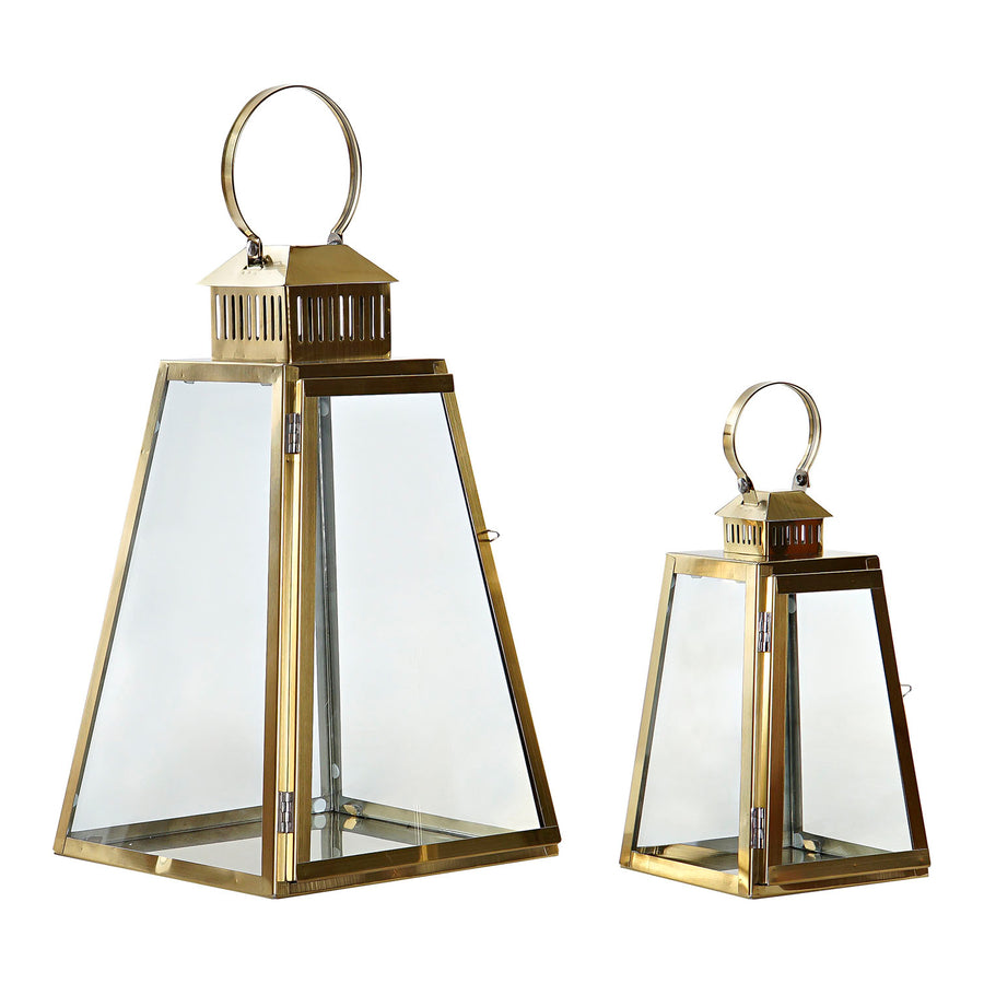 Set of 2 Golden Lanterns