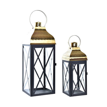 Set of 2 Golden Lanterns