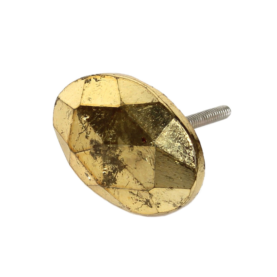 Antique Gold Faceted Door Knob