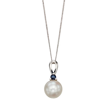 Elements Gold - 9ct White Gold Pearl Necklace