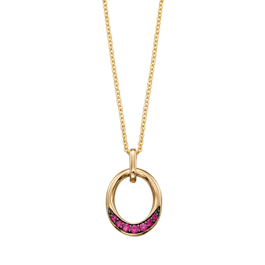 Elements Gold - 9ct Gold Ruby Necklace
