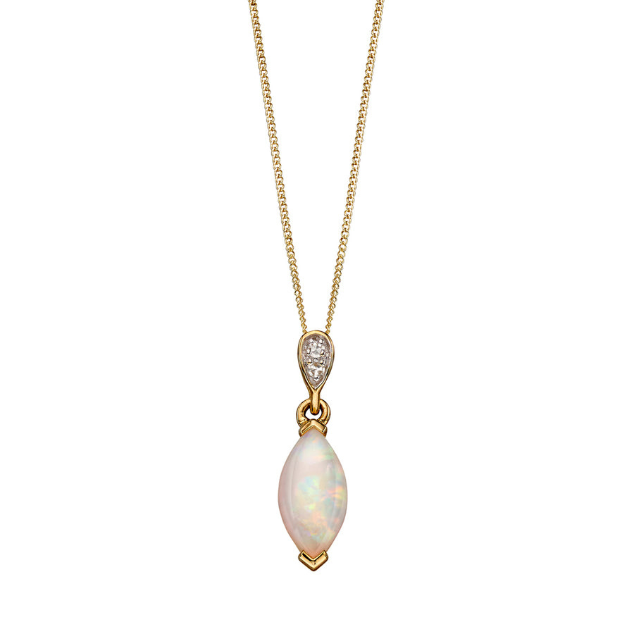 Elements Gold - 9ct Gold Opal Necklace