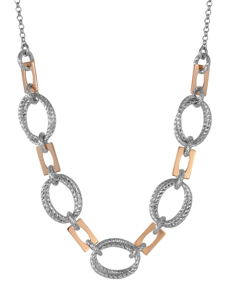 Fraboso - Oval & Rectangular Links Necklace