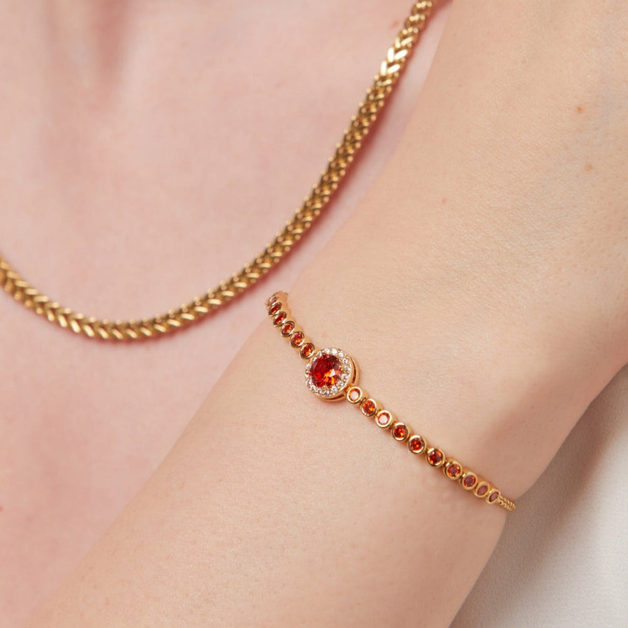 Knight & Day - Classic Red CZ Bracelet