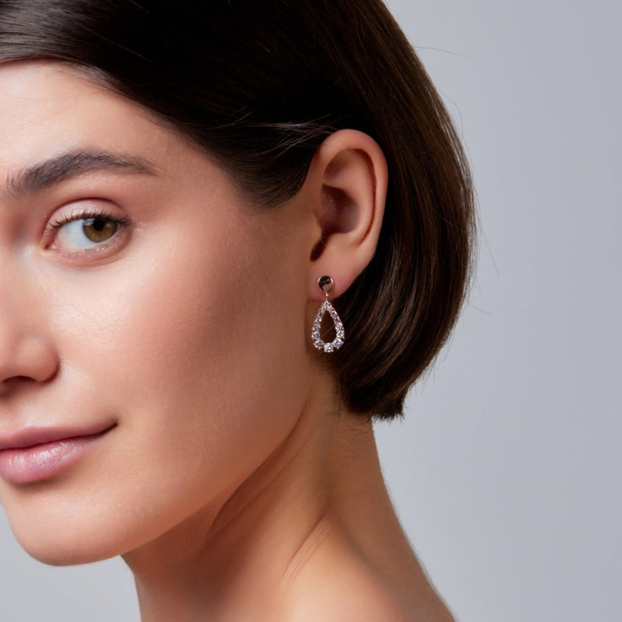 Knight & Day - Rose Gold Teardrop Earrings
