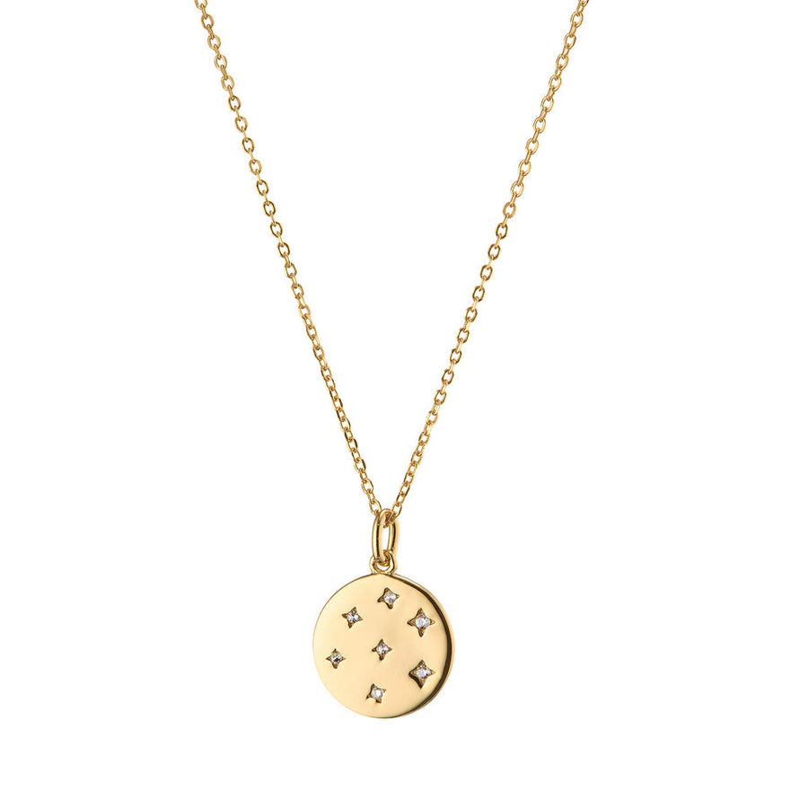 Mary-K - Gold Disc & CZ Necklace