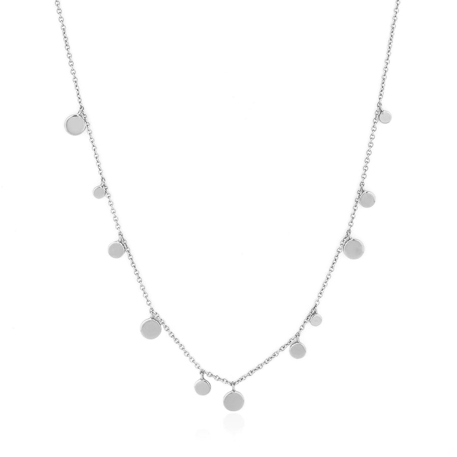 Ania Haie - Silver Geometry Mixed Discs Necklace