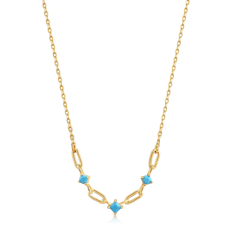 Ania Haie - Turquoise Gold Link Necklace