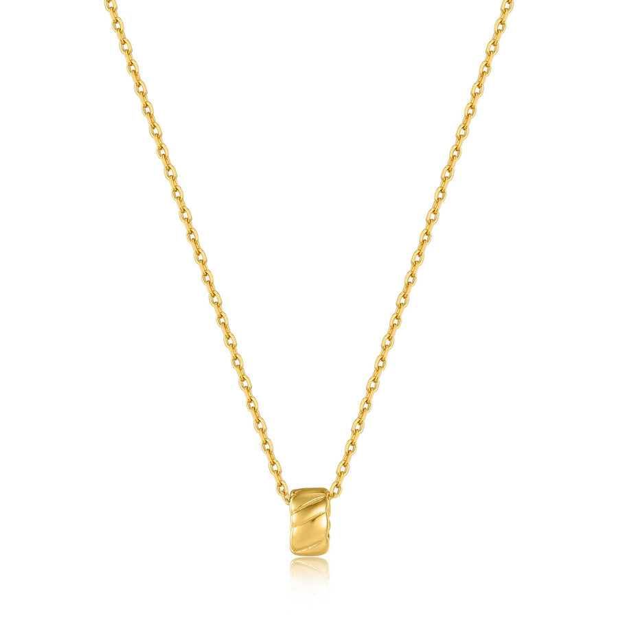 Ania Haie - Gold Smooth Twist Pendant Necklace