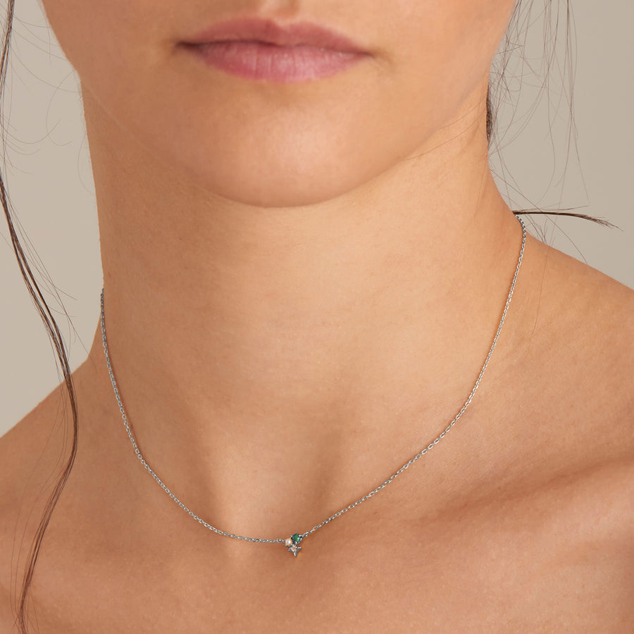 Ania Haie - Silver Malachite Star Necklace