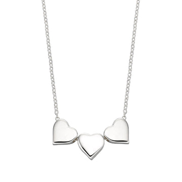 Sterling Silver Triple Heart Necklace