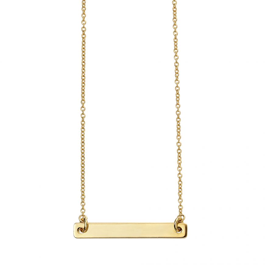 Silver Gold Plated Bar Necklace