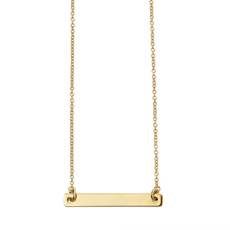 Silver Gold Plated Bar Necklace