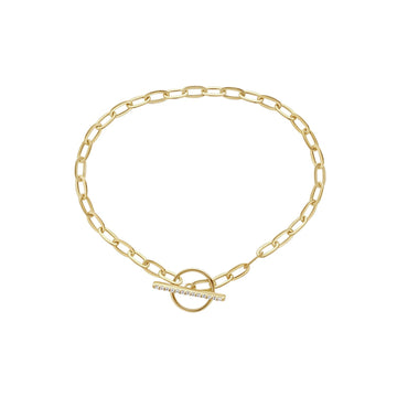 Sterling Silver Gold Plated Paperclip link Bracelet