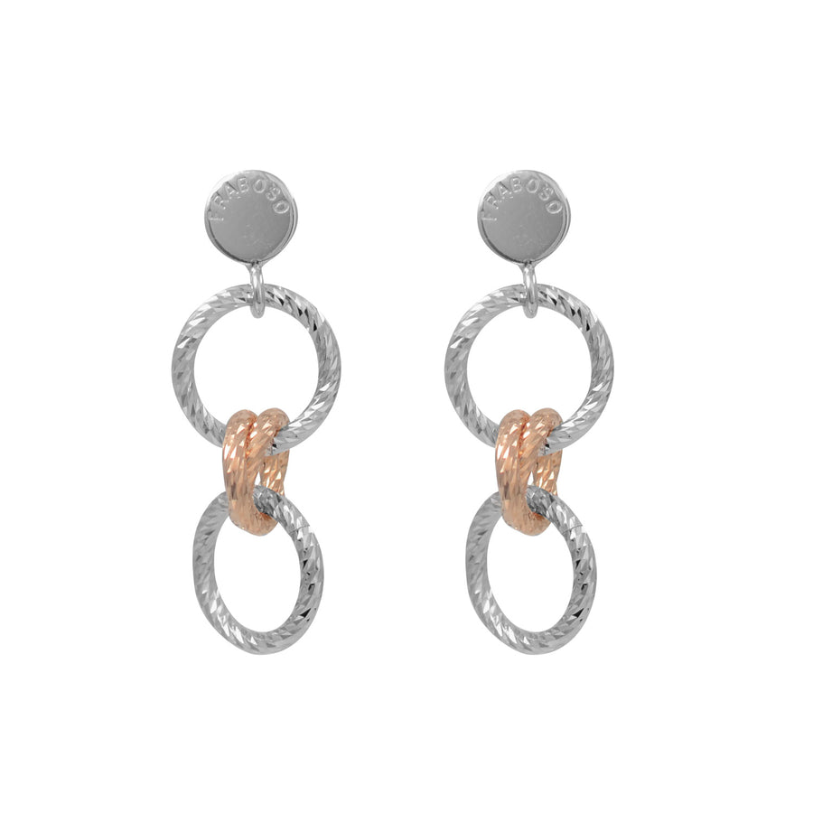 Fraboso - Circle Drop Earrings Rose