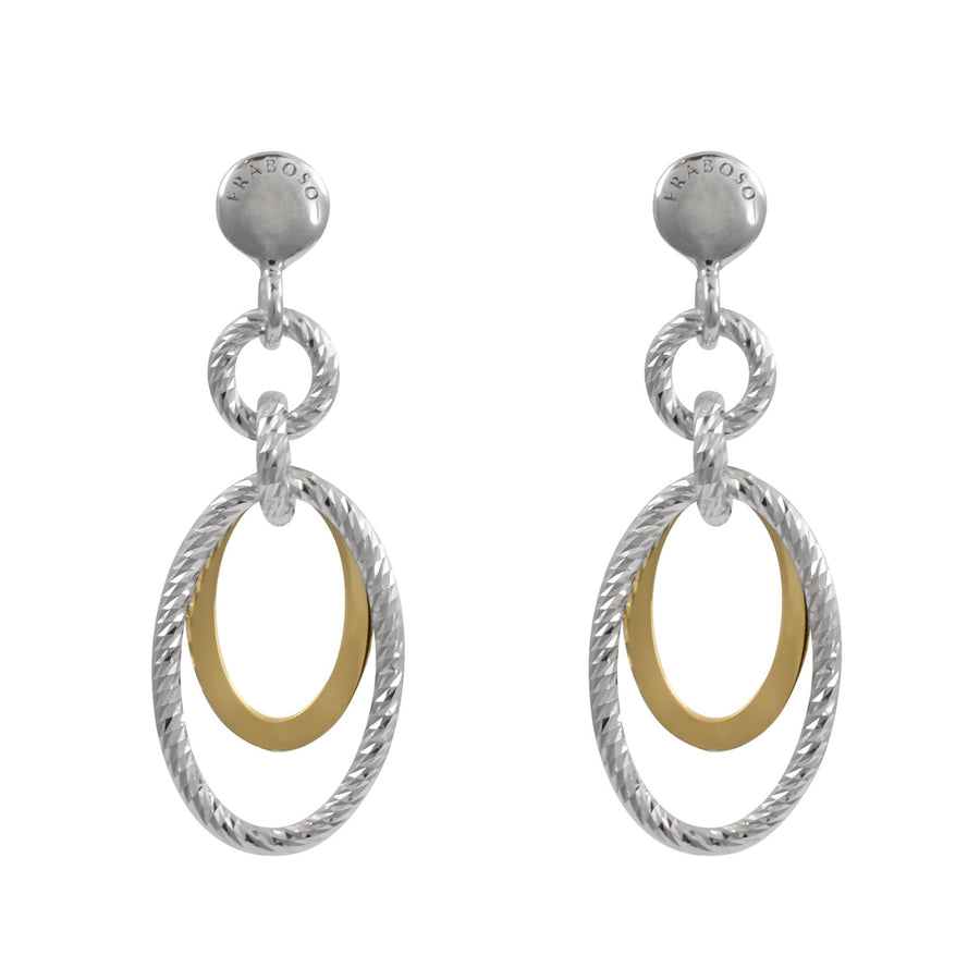 Fraboso - Oval Drop Earrings Yellow