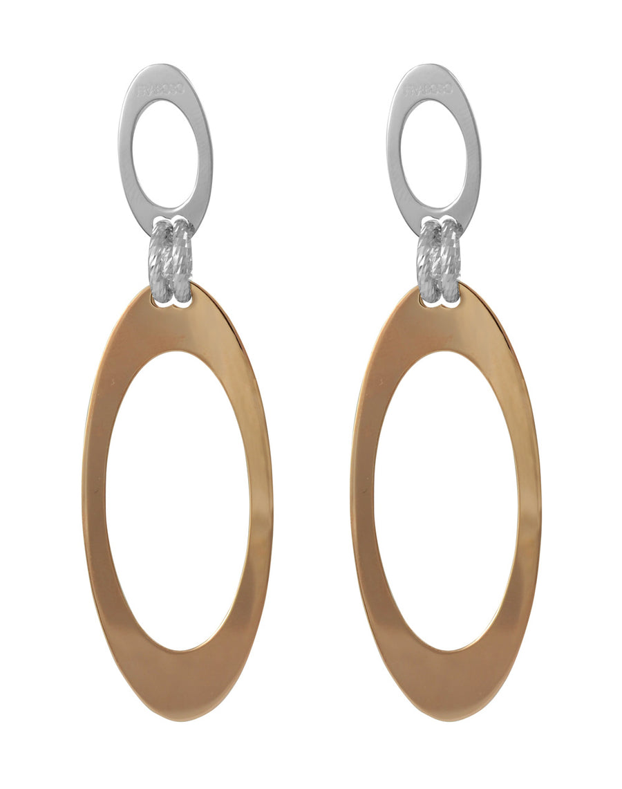 Fraboso - Double Oval Drop Earrings
