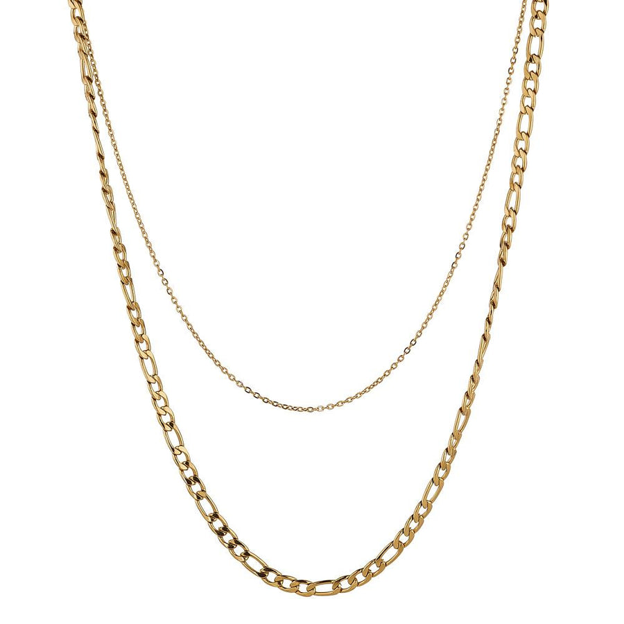 Knight & Day - Double Chain Gold Necklace