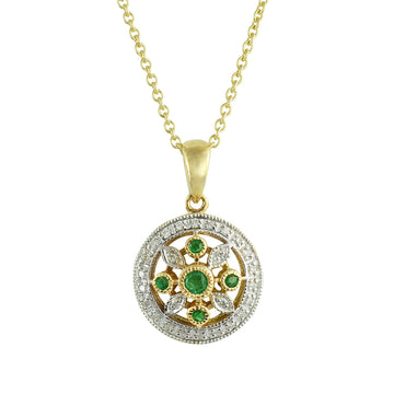 Emerald & Diamond Necklace