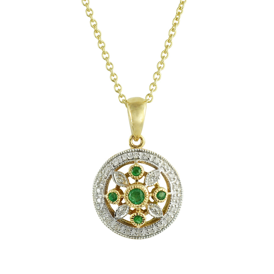 Emerald & Diamond Necklace