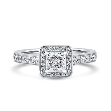 Princess Cut Diamond Cluster Ring
