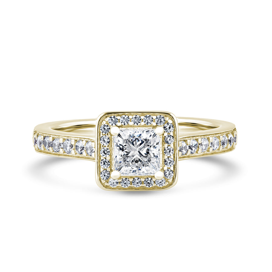 Princess Cut Diamond Cluster Ring