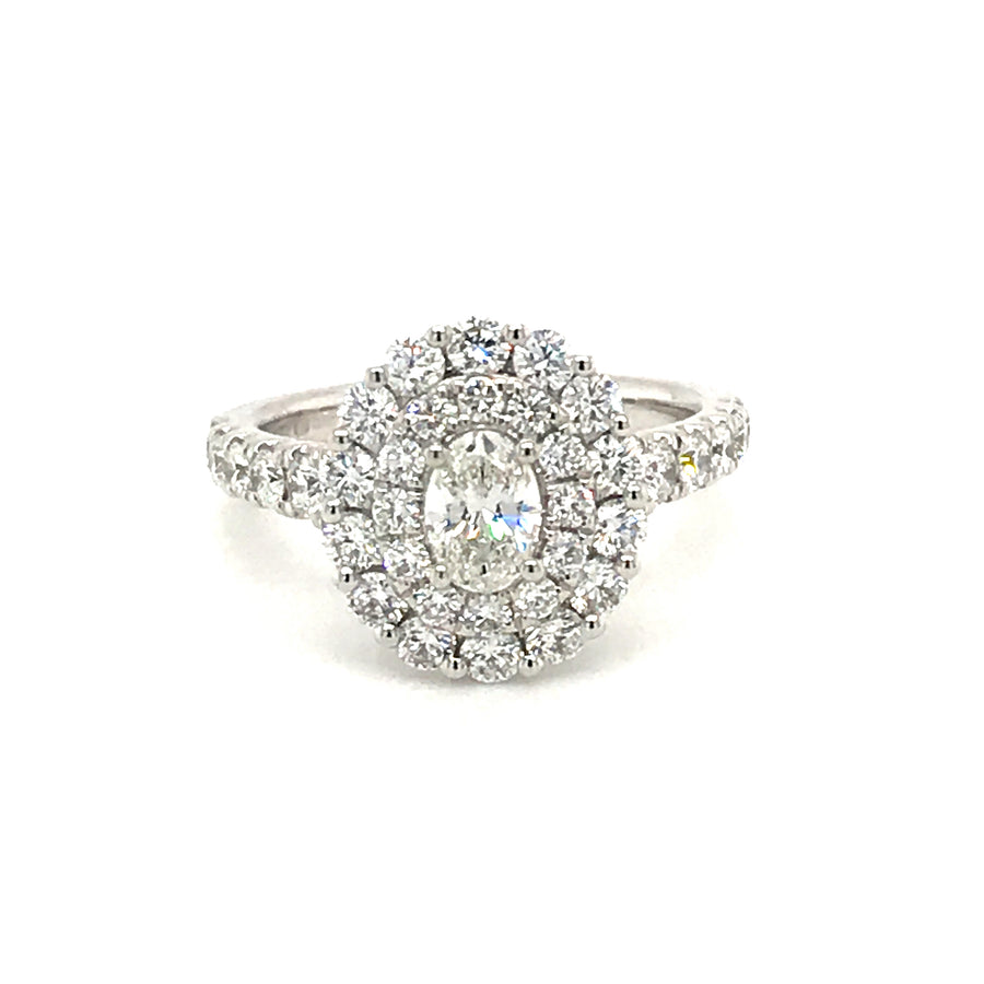 Halo Cluster Diamond Ring