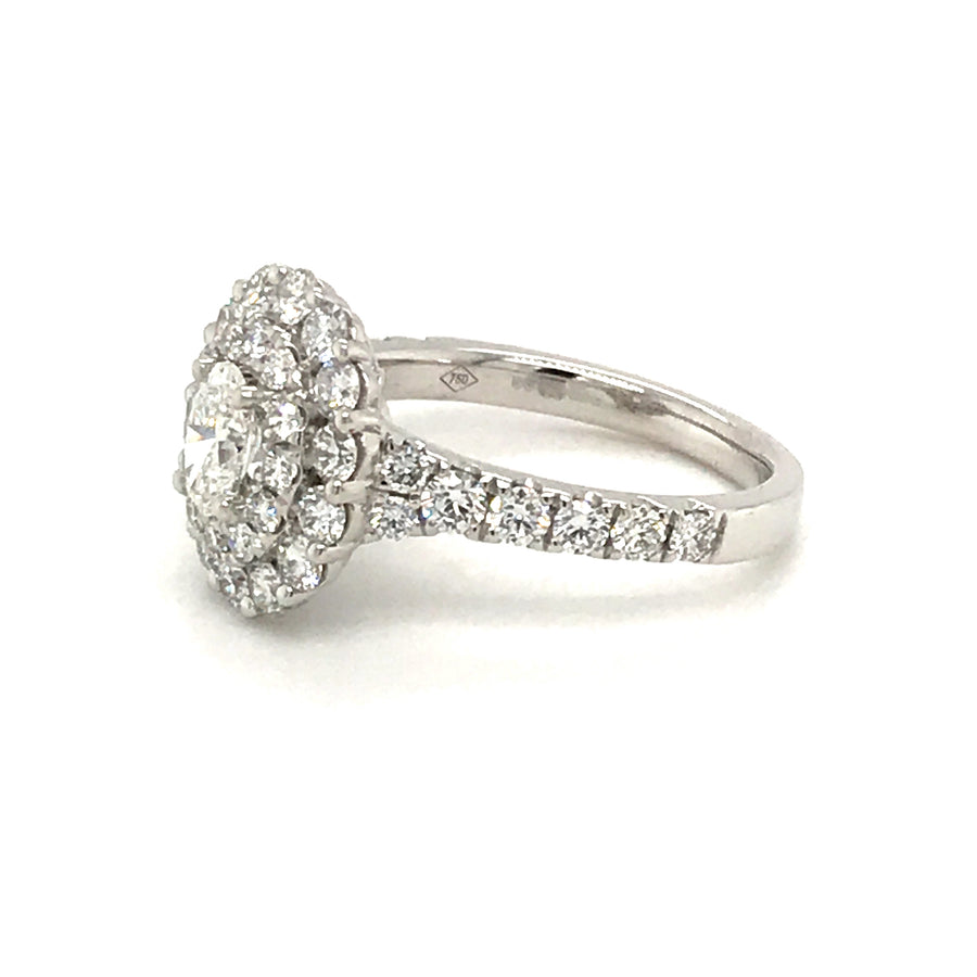 Halo Cluster Diamond Ring