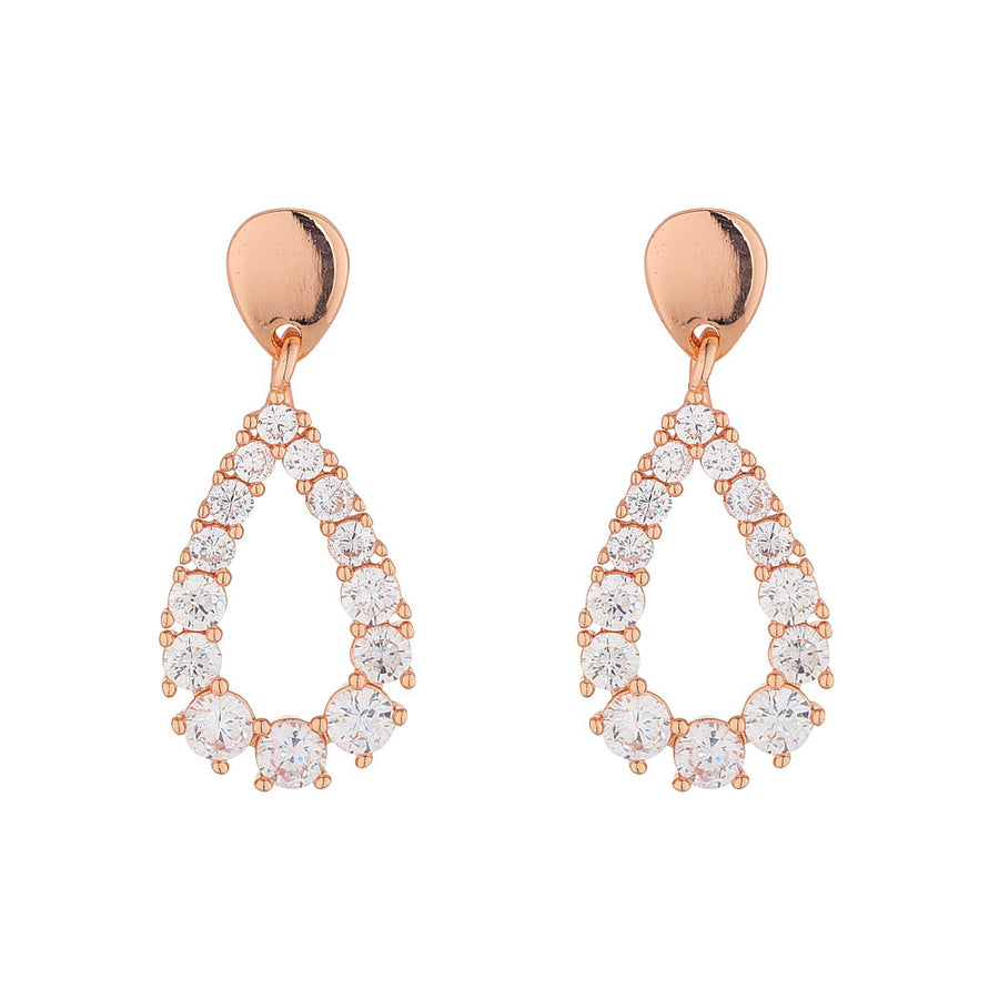 Knight & Day - Rose Gold Teardrop Earrings