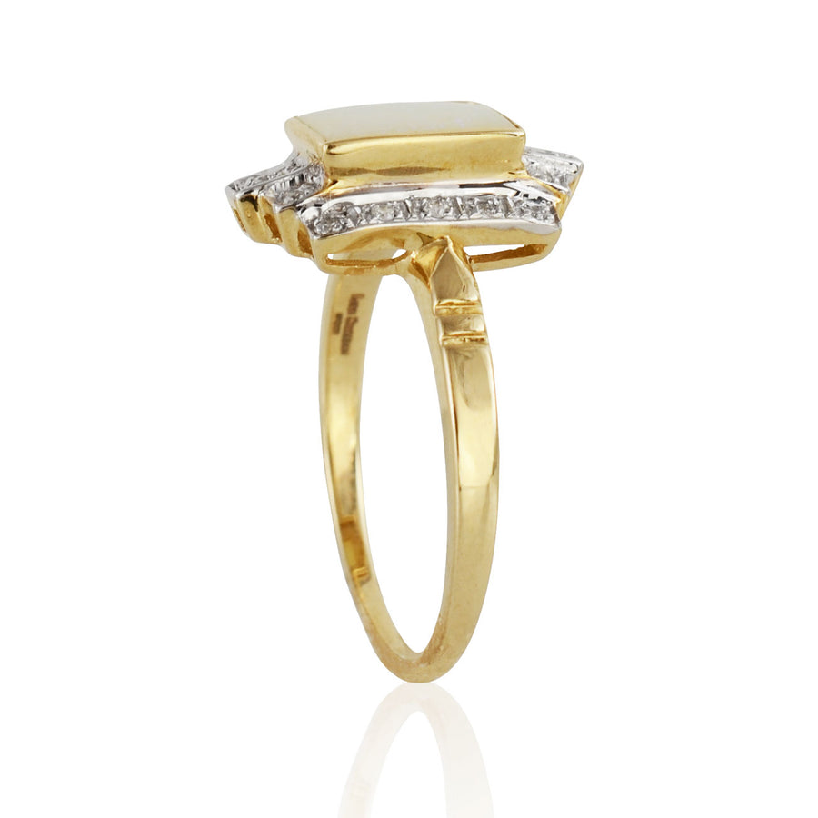 Opal & Diamond Ring
