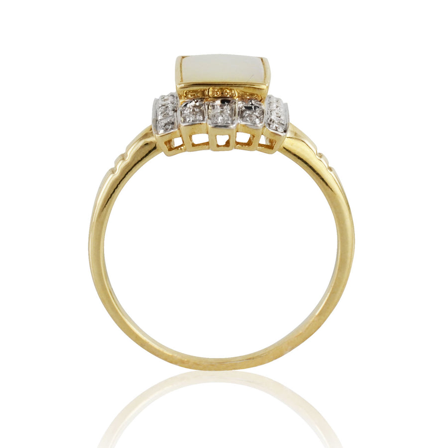 Opal & Diamond Ring