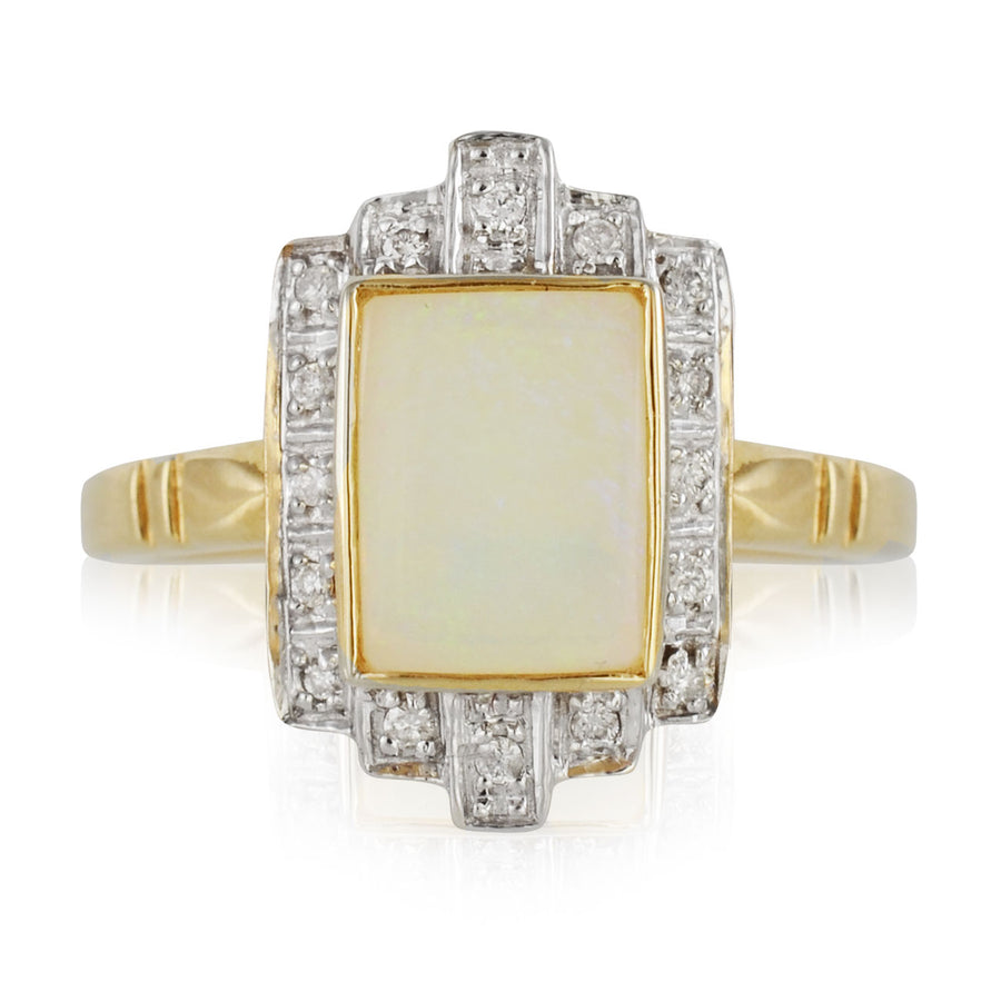 Opal & Diamond Ring