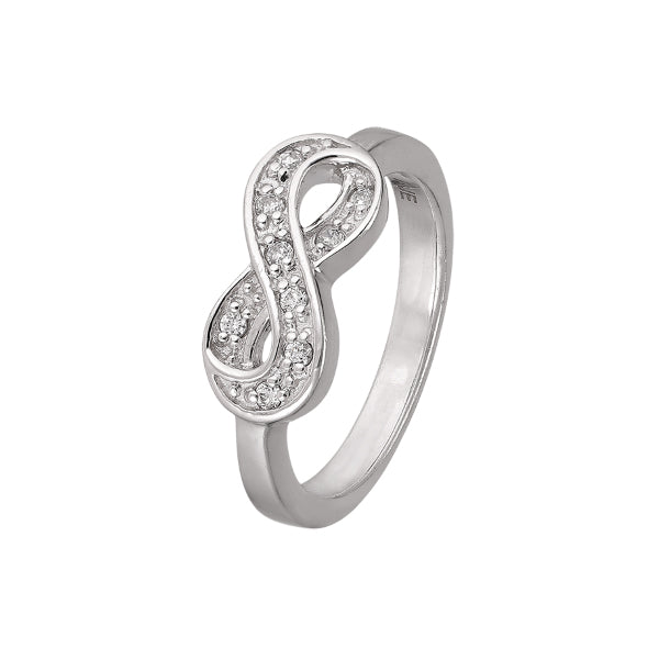 Amazing Jewelry - Silver CZ Infinity Ring
