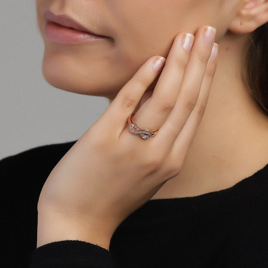 Amazing Jewelry - Clear Serenity Ring Rose