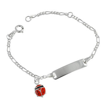 Silver Ladybird ID Bracelet