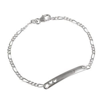Silver Hearts ID Bracelet