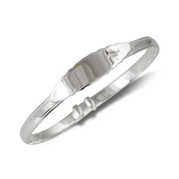 Silver CZ Baby Bangle