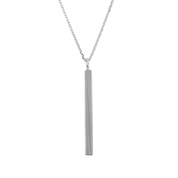 Silver Vertical Bar Necklace