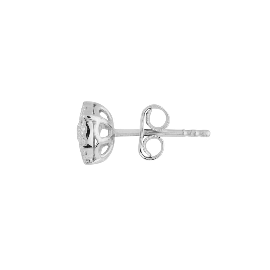 Diamond Round Cluster Earrings