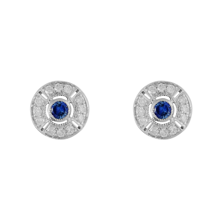Sapphire & Diamond Earrings
