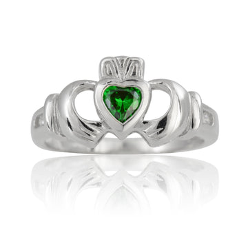 Silver Claddagh Ring - May