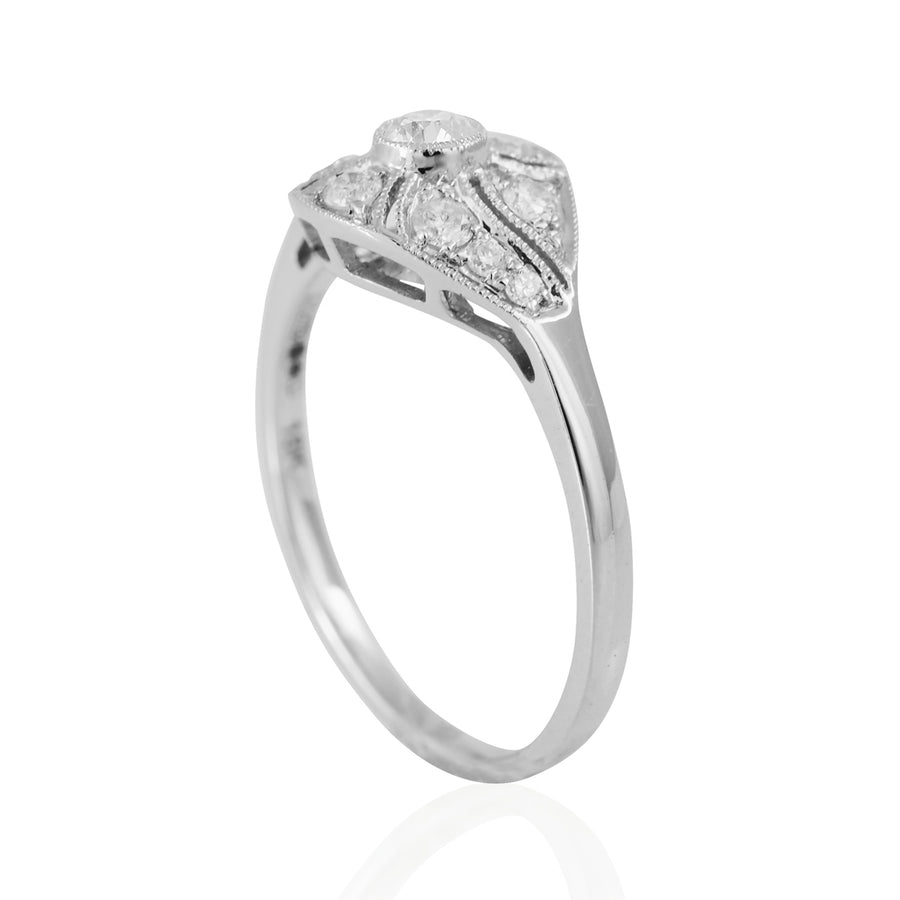 Marquise Shape Cluster Diamond Ring